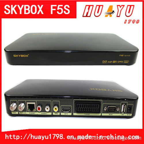 Original Skybox F5s Full HD Support Cccam & USB WiFi & GPRS HD Sat Receiver Skybox F5s with 3 Pins UK Plug / Europe Plug